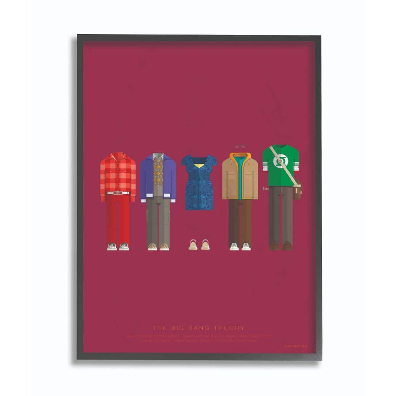 Stupell Industries Big Bang Theory Character's Fashion Framed Wall Art